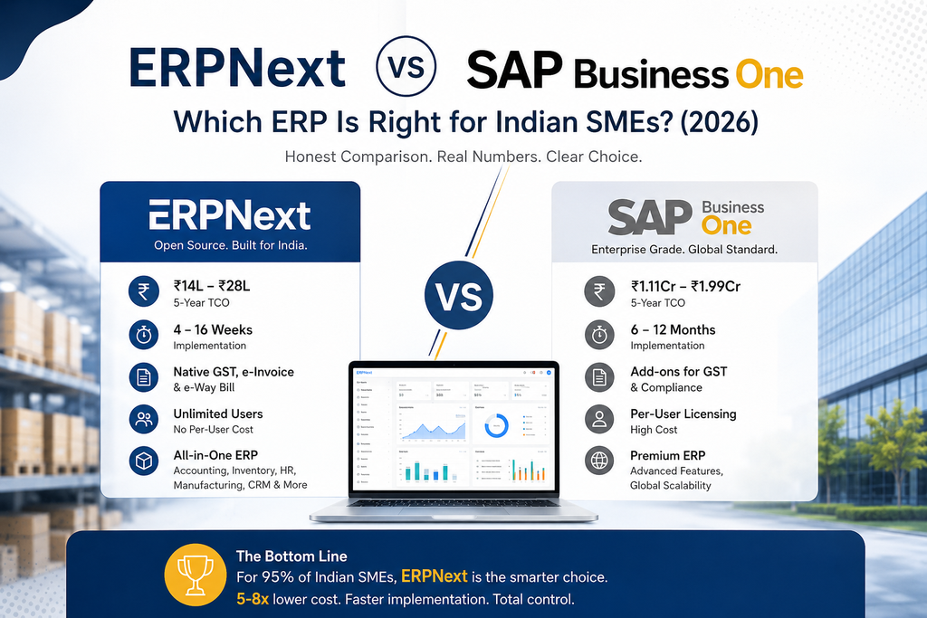 ERPNext vs SAP Business One for Indian SMEs - Cover Image